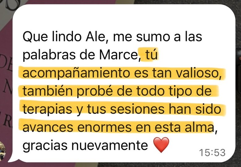 Mensaje de una alumna