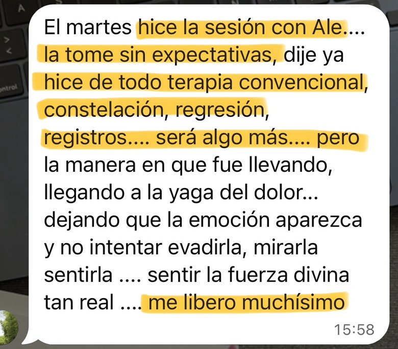 Mensaje de una alumna