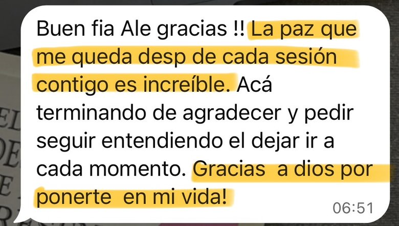 Mensaje de una alumna